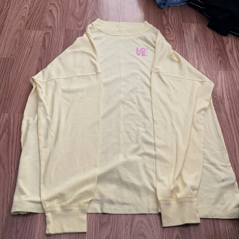 PINK yellow love turtleneck